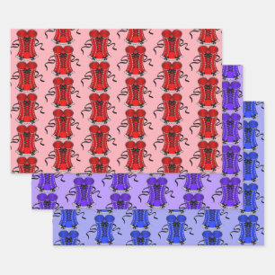 Colorful Flirty Corset-Collectie Inpakpapier Vel