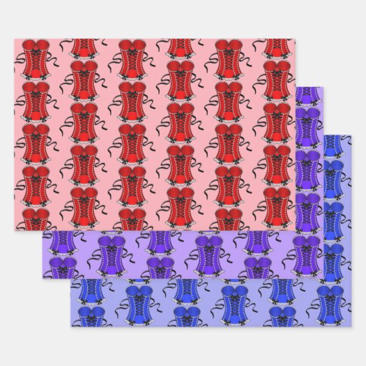 Colorful Flirty Corset-Collectie Inpakpapier Vel (Set)