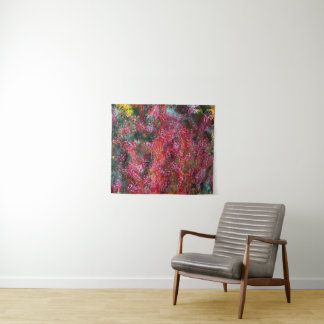 Colorful Floral Abstract Painting Tapestry Wandkleed