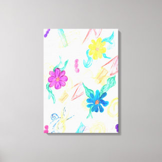 Colorful Floral Abstraction Canvas Afdruk