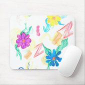 Colorful Floral Abstraction Muismat (Met muis)