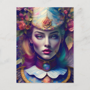 Colorful Floral Alice Dream Briefkaart