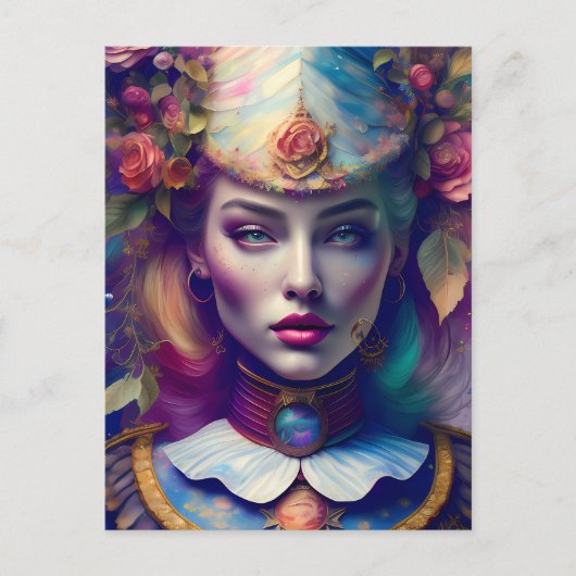 Colorful Floral Alice Dream Briefkaart (Voorkant)