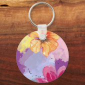 Colorful Floral Art Keychain (Achterkant)