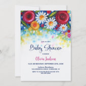 Colorful Floral Baby Shower Kaart (Voorkant)