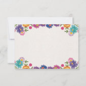 Colorful Floral Botanical Fiesta Spanish Wedding Bedankkaart (Achterkant)