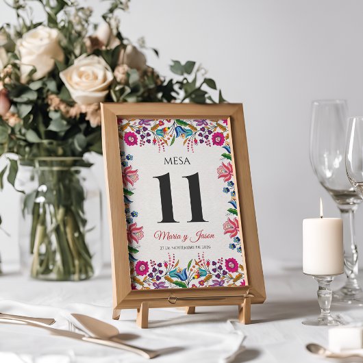 Colorful Floral Botanical Modern Spanish Wedding Kaart