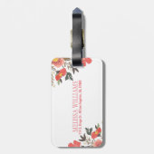 Colorful Floral Bouquet Design Bagagelabel (Achterkant verticaal)
