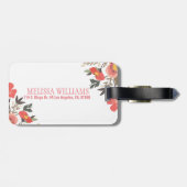 Colorful Floral Bouquet Design Bagagelabel (Achterkant horizontaal)