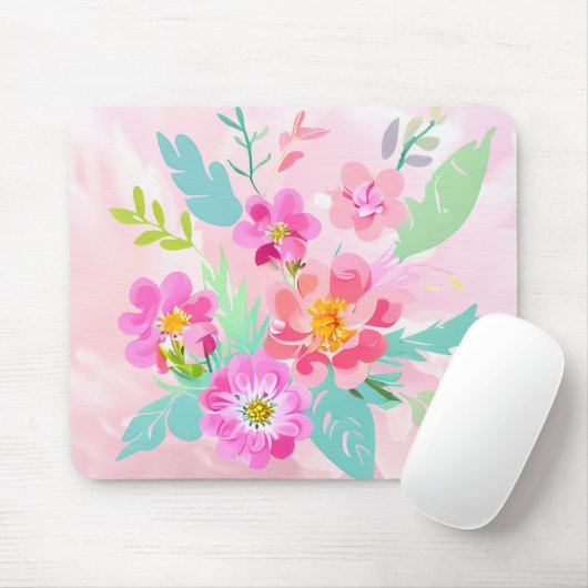 Colorful Floral Bouquet Muismat (Met muis)