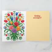 colorful floral bouquet - name day Card Kaart (Binnen)