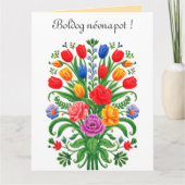 colorful floral bouquet - name day Card Kaart (Voorkant)