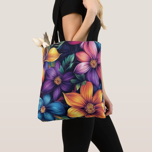 Colorful Floral Bouquet Tote Bag (Dichtbij)