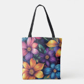 Colorful Floral Bouquet Tote Bag (Achterkant)