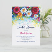 Colorful Floral Bridal Shower Kaart (Staand voorkant)