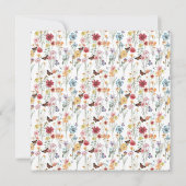 Colorful Floral Bridal Shower Uitnodiging (Achterkant)