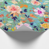 Colorful Floral Collage Cadeaupapier (Hoek)