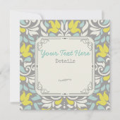 Colorful Floral Damask Save The Date (Voorkant)