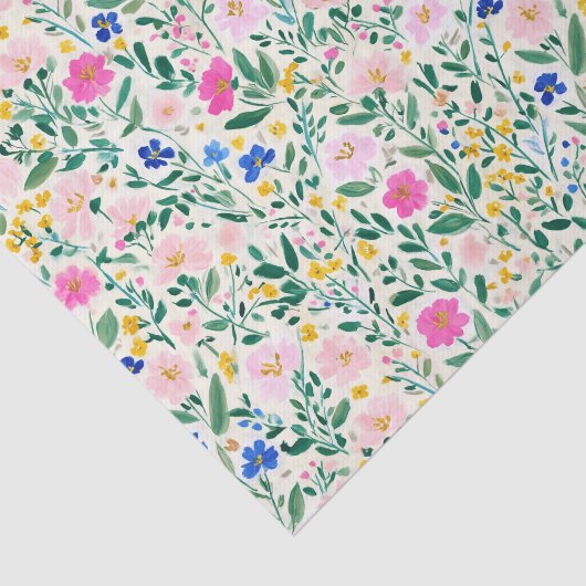 Colorful Floral Decoupage Tissuepapier (Detail)