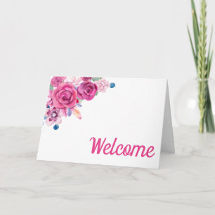 Colorful Floral Design Welcome Bedankkaart