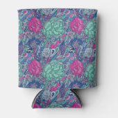 Colorful Floral Doodle Pattern Blikjeskoeler (Voorkant)