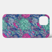 Colorful Floral Doodle Pattern Case-Mate iPhone Case (Achterkant (horizontaal))