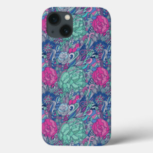 Colorful Floral Doodle Pattern Case-Mate iPhone Case