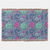 Colorful Floral Doodle Pattern Deken (Voorkant)