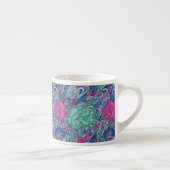 Colorful Floral Doodle Pattern Espresso Kop (Rechts)