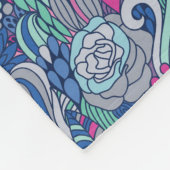 Colorful Floral Doodle Pattern Fleece Deken (Hoek)