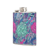 Colorful Floral Doodle Pattern Heupfles (Links)