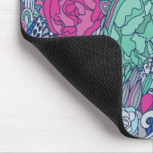 Colorful Floral Doodle Pattern Muismat (Hoek)