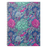 Colorful Floral Doodle Pattern Notitieboek (Voorkant)