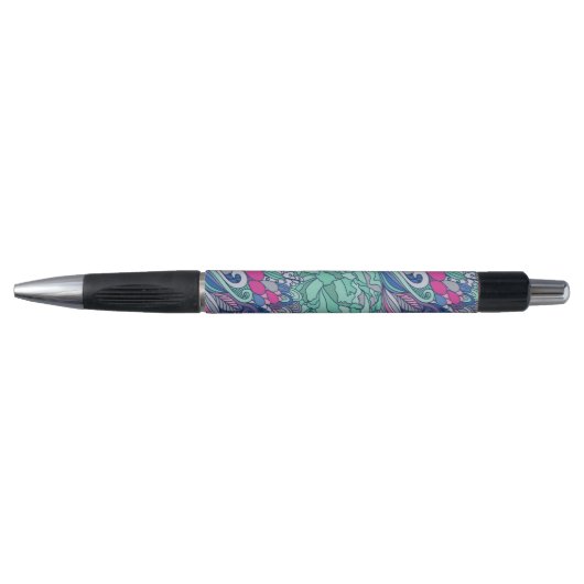 Colorful Floral Doodle Pattern Pen (Voorkant)