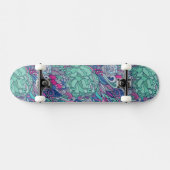 Colorful Floral Doodle Pattern Persoonlijk Skateboard (Horizontaal)