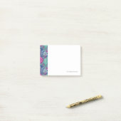 Colorful Floral Doodle Pattern Post-it® Notes (Op bureau)