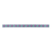 Colorful Floral Doodle Pattern Satijnen Lint (Voorkant)