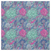 Colorful Floral Doodle Pattern Stof (Swatch)