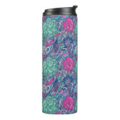 Colorful Floral Doodle Pattern Thermosbeker (Gedraaid links)