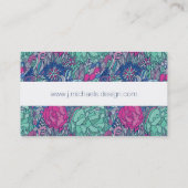 Colorful Floral Doodle Pattern Visitekaartje (Achterkant)