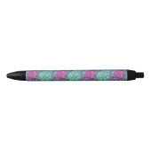 Colorful Floral Doodle Pattern Zwarte Inkt Pen (Voorkant)
