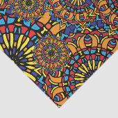 Colorful Floral Ethnic Oriental Mandalas Pattern Tissuepapier (Detail)