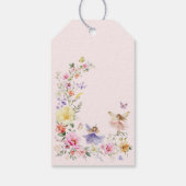 Colorful Floral Fairy First Birthday Party Cadeaulabel (Achterkant)