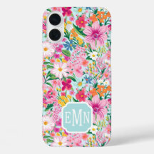 Colorful Floral Garden Monogrammed