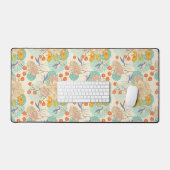 Colorful Floral Garden Pattern Bureaumat (Keyboard & Muis)