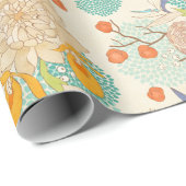 Colorful Floral Garden Pattern Cadeaupapier (Rol Hoek)