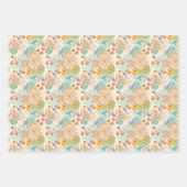 Colorful Floral Garden Pattern Inpakpapier Vel (Voorkant 3)