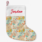 Colorful Floral Garden Pattern Kleine Kerstsok (Voorkant)