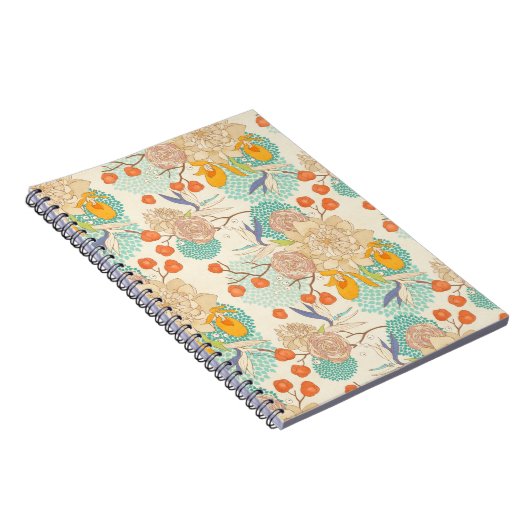 Colorful Floral Garden Pattern Notitieboek (Rechterzijde)