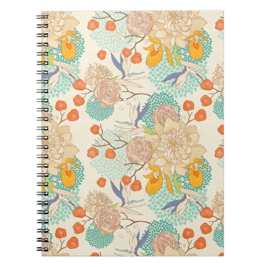 Colorful Floral Garden Pattern Notitieboek (Voorkant)